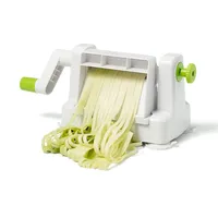 Ribbon Fruit And Vegetable Cutter, 3 Interchangeable Blades, Non-slip Feet