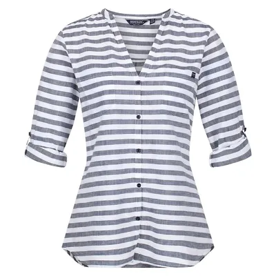 Womens/ladies Malaya Stripe Long-sleeved Shirt