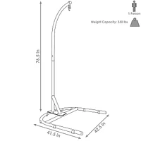 Steel U-shape Hanging Chair Stand - 76-inch