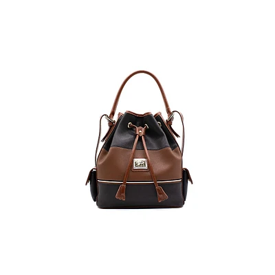 Bucket Bag - Leather And Canvas