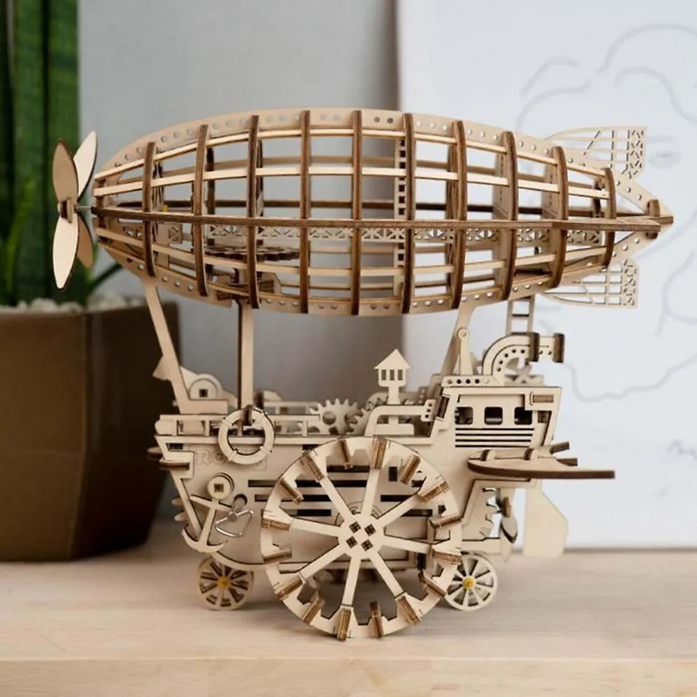 Air Vehicle Mechanical Airship 3d Wooden Puzzle