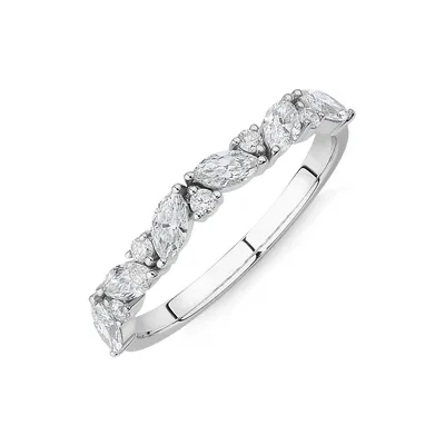 Wedding Ring With 0.56 Carat Tw Diamonds In 14kt White Gold