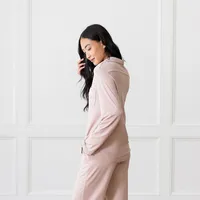 Top Only - Women's Bamboo Stretch Knit Classic Long Sleeve Pajama