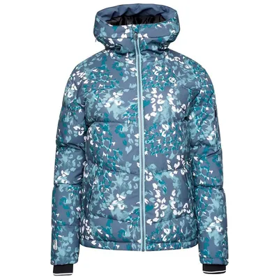 Womens/ladies Verdict Animal Print Insulated Hooded Ski Jacket
