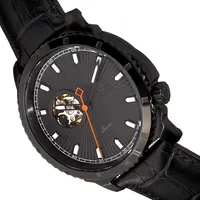 Bauer Automatic Semi-skeletonleather-band Watch