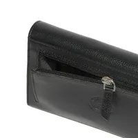Large Leather Checkbook Clutch Wallet