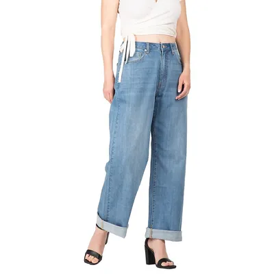 Women's Straight Wide Leg Loose Fit Jeans