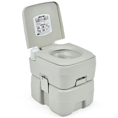 5.3 Gallon 20l Portable Travel Toilet Camping Rv Indoor Outdoor Potty Commode