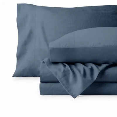 Sandwashed Sheet Set - Premium 1800 Ultra-soft Microfiber Bed Sheets Double Brushed Hypoallergenic Stain Resistant