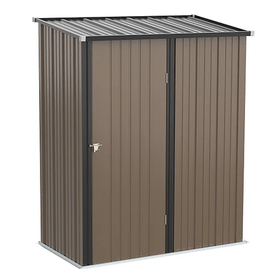 5' X 3' Outdoor Storage Shed, Brown
