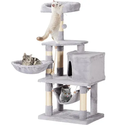 45" Cat Condo 5 Level Cat Tree Kitten Scratcher Play House Furniture