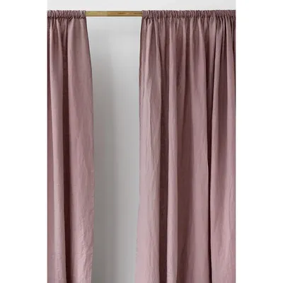 Rod Pocket Linen Curtain Panel (1 Pcs)