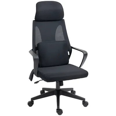 High Back Office Chair W/ 2-point Massage Lumbar