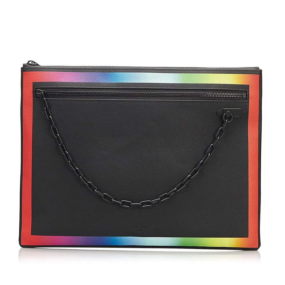 Louis Vuitton LOUIS VUITTON Taiga Rainbow Pochette Clutch Bag