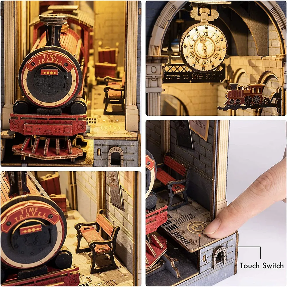 Robotime Rolife DIY Dollhouse Book Nook Time Travel 3D Wooden Puzzle  Booknook for Bookshelf Insert Decor - TGB04 - AliExpress