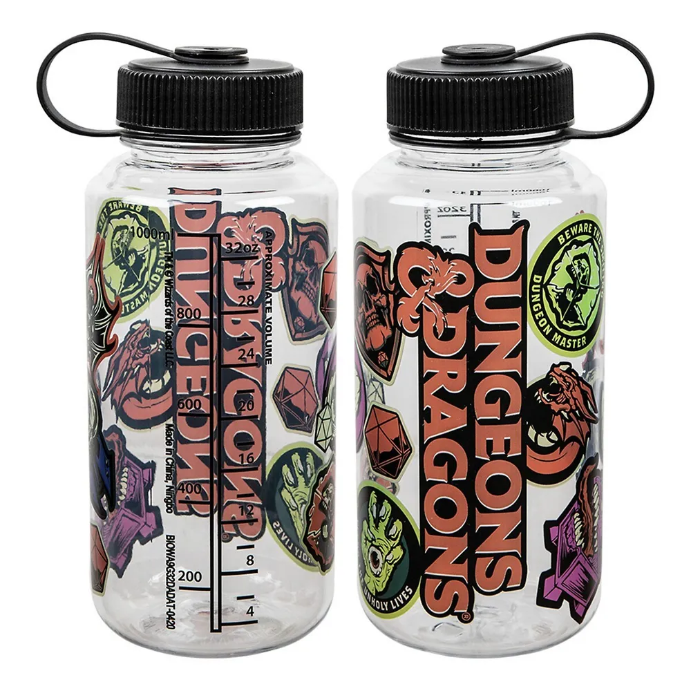 Dungeons & Dragons Logo Dice 32 Oz Water Bottle