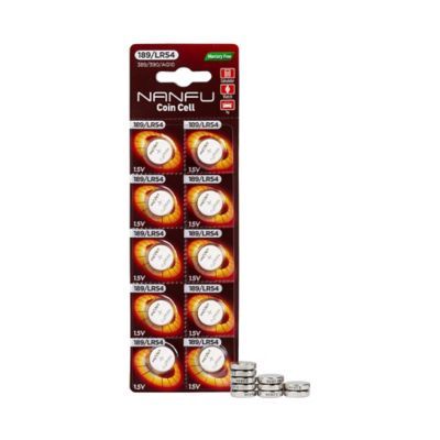 10 Pack Lr54/189 Coin Cell Batteries