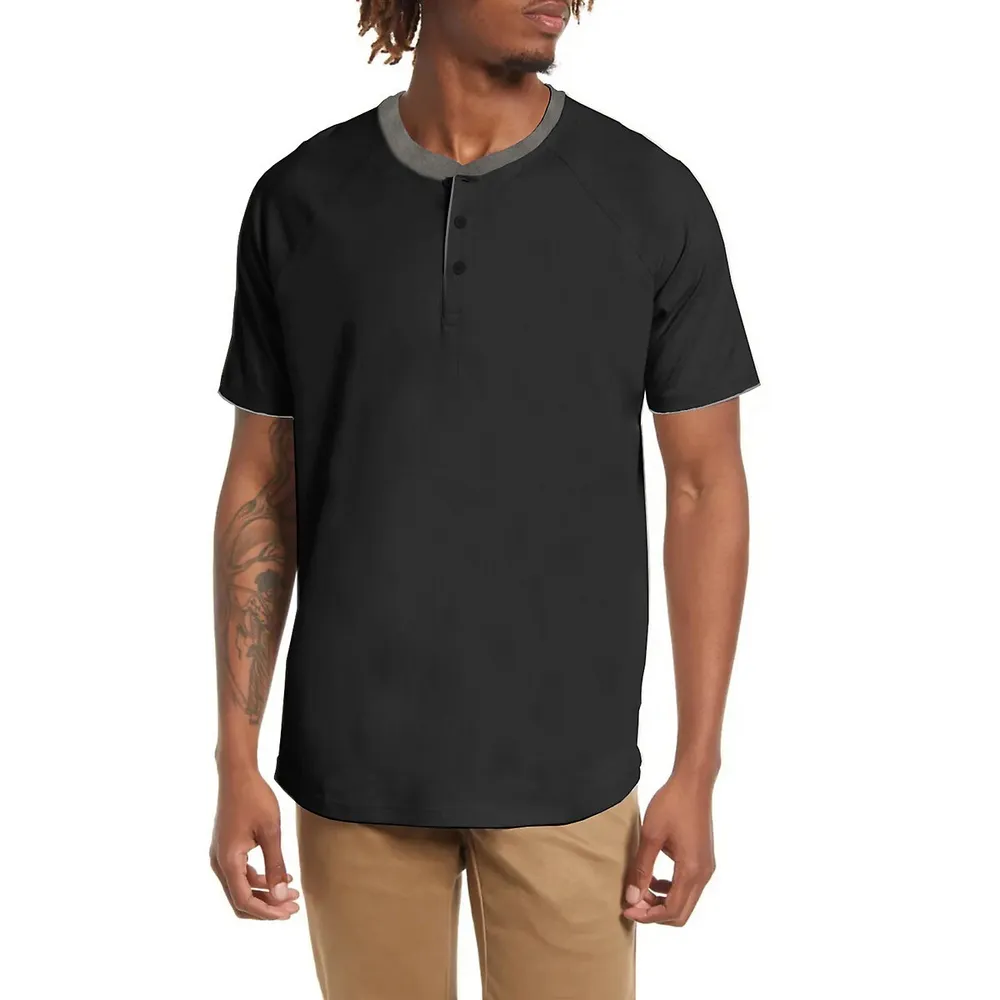Men's Short Sleeve Henley T-shirt