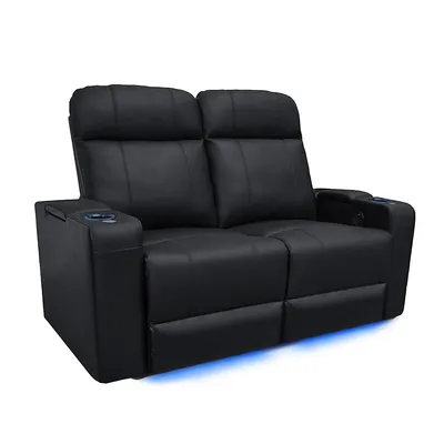 Piacenza Top Grain Nappa 9000 Leather Loveseat Recliner With Ambient Led Lighting And Arm Storage