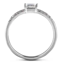 10k White Gold 0.28 Cttw Certified Canadian Diamond Stackable Ring