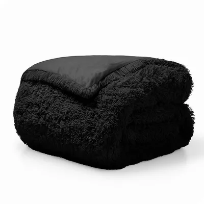Shaggy Faux Fur Duvet Cover - Plush Set Super Soft All Season Bedding
