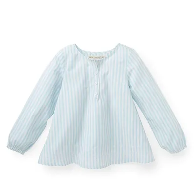 Girls Peasant Top With Embroidery