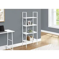 Bookcase - 48"h / White / White Metal