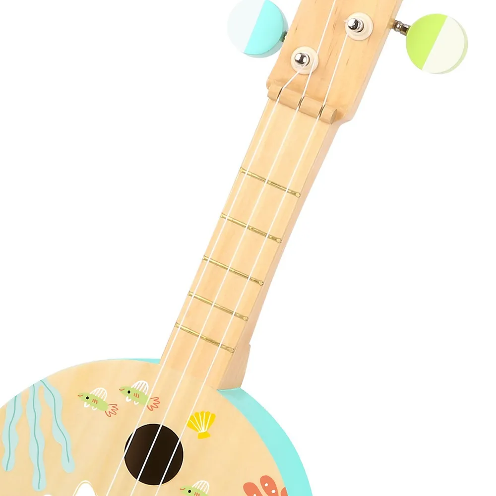 Wooden Musical Toy - Mini Guitar Pretend Music Instrument, Ages 3+