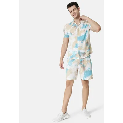 Men Graphic Stylish Casual Set Co-ords (short With Shirt