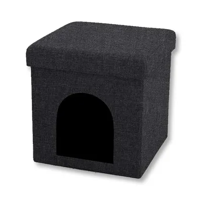 Collapsible Ottoman With Pet Hideout, 15"x15"x15"