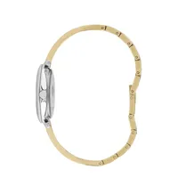 Ladies Lc07412.220 3 Hand Yellow Gold Watch With A White Metal Band And A White Dial