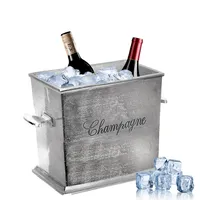 Champagne Cooler Aluminum Bucket For 2 Bottles