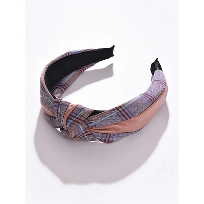Women Brown Blue Printed Knotted Hair Band