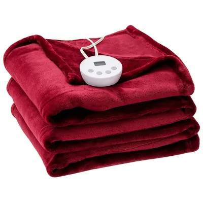 62'' X 84'' Flannel Heated Blanket Electric Throw W/10 Heating Levels