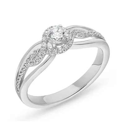 Canadian Dreams 14k White Gold 0.40 Ctw Canadian Diamond Solataire Ring