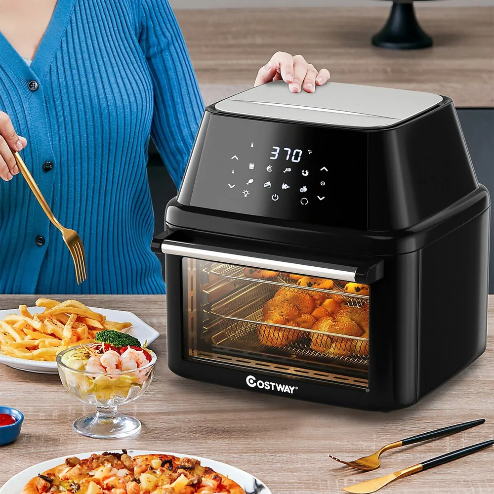 LIVINGbasics 8-in-1 Air Fryer Oven, 1800W Convection Toaster Oven With  Rotisserie & Dehydrator, 32QT