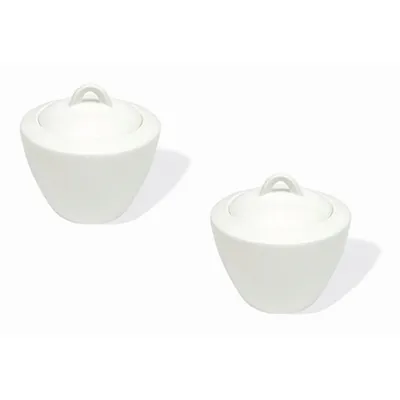 Set Of 2 Covered Sugar Bowl West Meets East