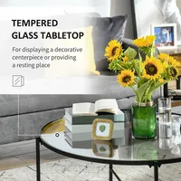 Glass Top Coffee Table Metal Frame