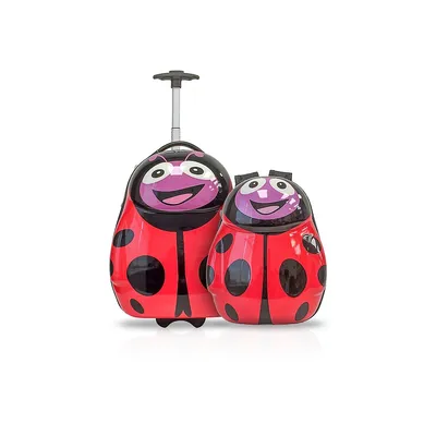 TUCCI Italy Kids Cuddlebug 2pc Luggage Suitcase Set (16', 13')