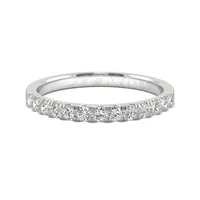 14k White Gold Forever One 1.8mm Round Wedding Band, 0.29cttw Dew
