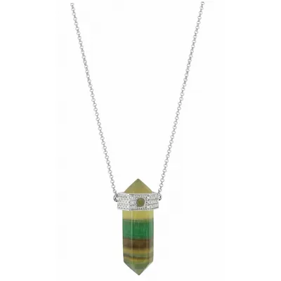 Prism Necklace Fluorite - Handmade Product