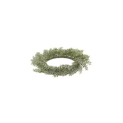 Glittered Spade Fir Mini Wreath (pack Of 2)