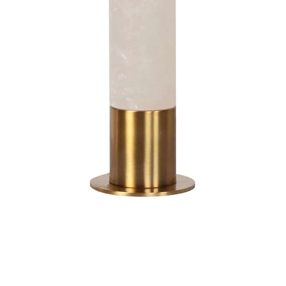26"h Alabaster Column Table Lamp