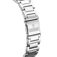 Boyfriend Stainless Steel Watch In Silver
