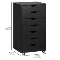 7-drawer Vertical Filing Cabinet Office Storage Cabinet