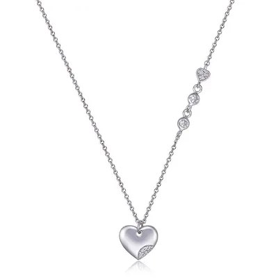 Sterling Silver 16" With Heart Necklace