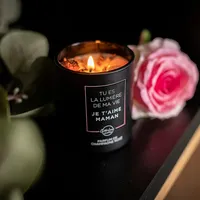 "maman" Soy Wax Candle, 32 Hour Duration, Rosé Champagne Scent
