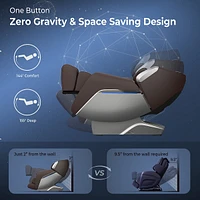 Full Body Zero Gravity Massage Chair W/sl Track Voice Control Heat Blackbrown