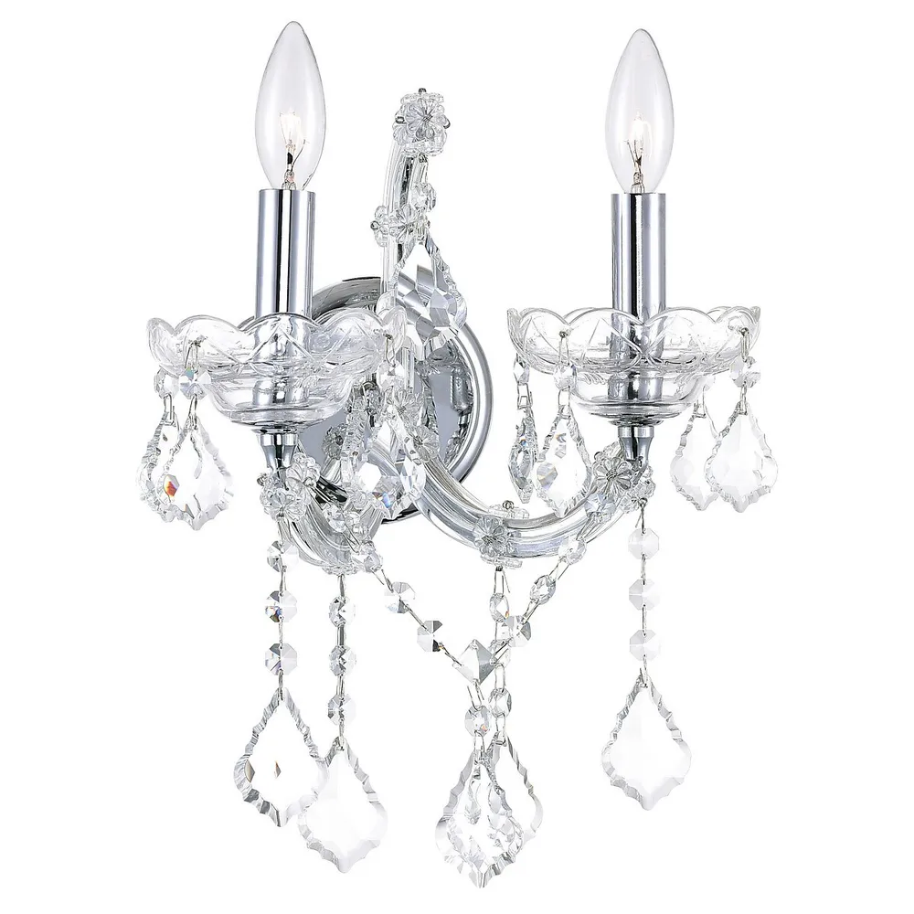 Maria Theresa 2 Light Wall Sconce With Chrome Finish