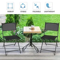 Set Of 4 Patio Folding Chairs Camping Deck Garden Pool Beach Furniture